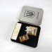 Дуговая электроимпульсная USB зажигалка Украина (металлическая коробка) HL-449. Цвет: золотой - фото 3