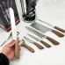 Набор кухонных ножей UNIQUE UN-1833 с деревянными ручками и подставкой