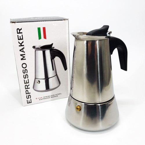 Кофеварка гейзерная Unique UN-1902 на 6 чашек 270 мл, Гейзерная кофеварка для электроплиты