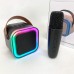 Портативна колонка з караоке мікрофоном та RGB підсвічуванням K12 10W Bluetooth. Колір: чорний - фото 3