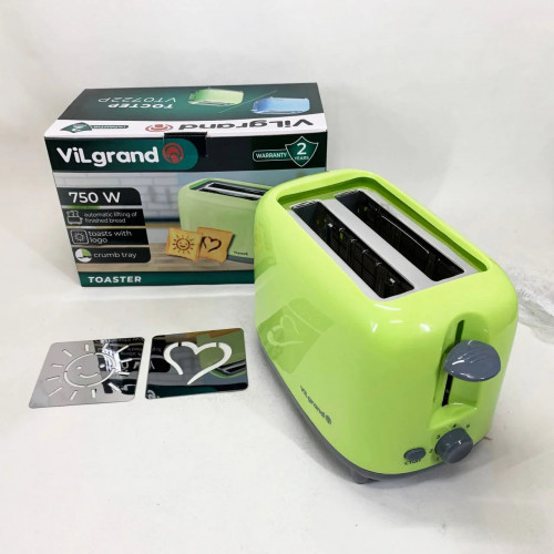 Тостер VILGRAND VT0722P. Цвет: зеленый