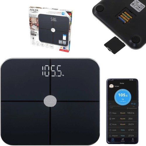 Ваги для підлоги Adler AD 8187 Smart Black