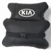 Автодушки 2 шт на подголовник Kia/Киа, натуральная кожа, черные, Подголовник для авто с комфортом - фото 3