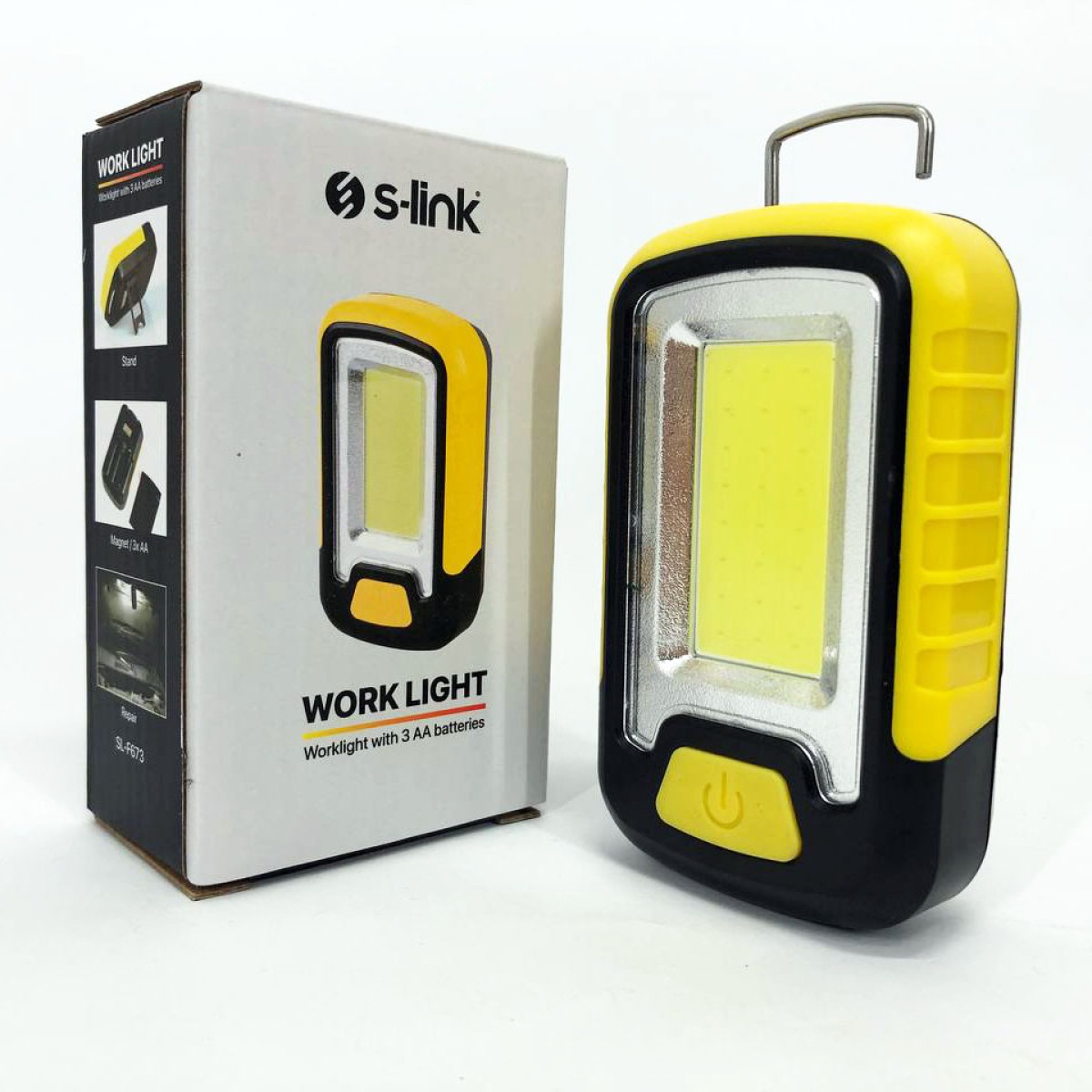 Мини-прожектор S-link SL-F673 (работает на батарейках) с магнитом, светодиодный фонарь для кемпинга (арт. 11578)