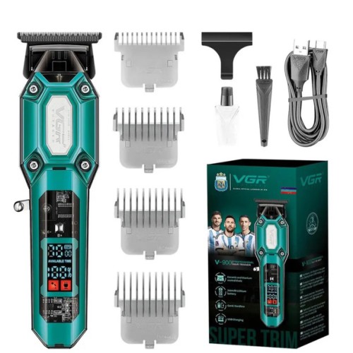 Аккумуляторная машинка для стрижки VGR V-900 с дисплеем, беспроводная для стрижки волос