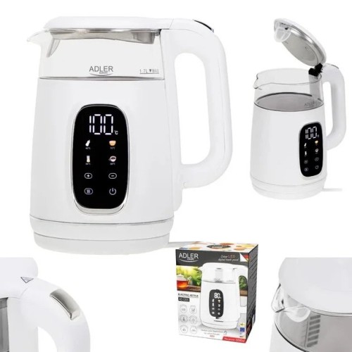 Чайник электрический Adler AD 1305 1.7Л 2200Вт White Silver