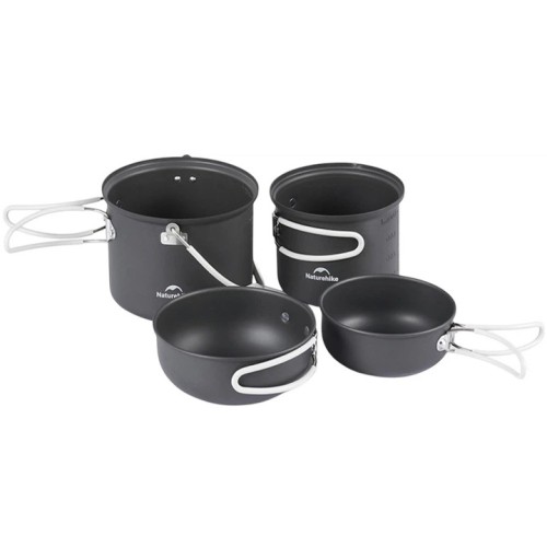 Набір посуду Naturehike NH18T018-G 2 каструлі, 2 кришки