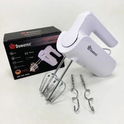 Ручной миксер Domotec R.6653W кухонный миксер с насадками 5 скоростей 800 Вт белый