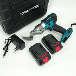 Аккумуляторные ножницы по металлу в кейсе Krafftec DJS130R, 2 акб 36V/5AP