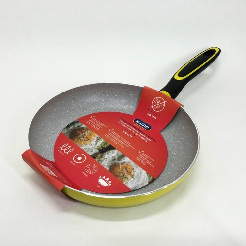 Сковорода Magio MG-1177 с мраморным антипригарным покрытием 24 см, сковорода удобная на кухню