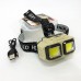 Фонарь налобный аккумуляторный Bailong HX-816S 2COB(white+red) с сенсорным датчиком влагозащита - фото 2