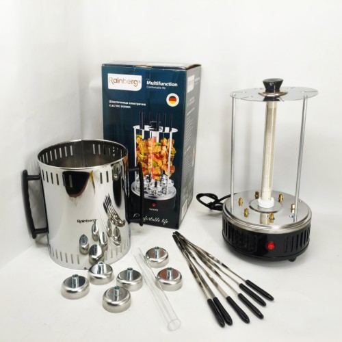 Електрошашличниця Rainberg RB-8612 на 6 шампурів 3200 W