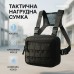 Тактическая нагрудная сумка с Cordura 1000D, мужская разгрузка черная - фото 115