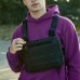 Тактическая нагрудная сумка с Cordura 1000D, мужская разгрузка черная (арт. 11042) - фото 5