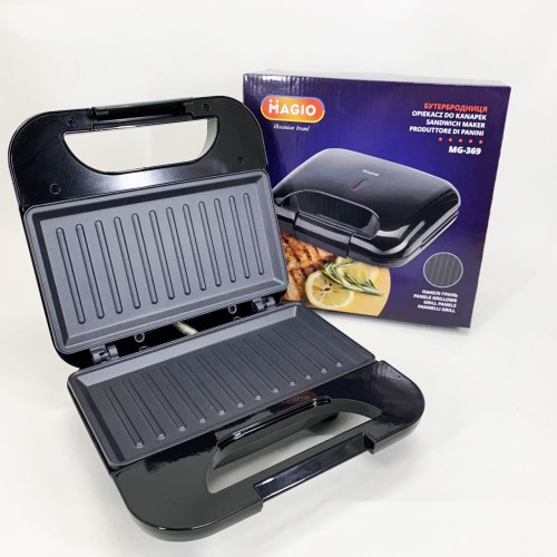 Бутербродниця з гриль-панелями для 4 сандвічів 680 Вт Magio MG-369