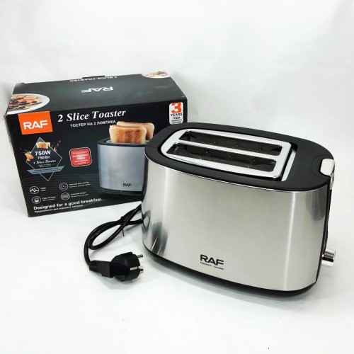 Тостер электрический RAF R.507 с 7 регулируемыми уровнями поджарки съемным поддоном для крошек 750 Вт