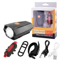 Велосипедный фонарь с габаритами BSK-178-1-XPG +STOP-5SMD, Велосипедный фонарь с фиксацией на руль