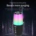 Портативна колонка TG644 5W з RGB підсвічуванням та ремінцем, блютуз колонка з акумулятором. Колір: чорний - фото 3