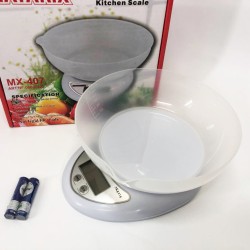 Кухонные электронные весы с чашей до 5 кг Matarix MX-407, Компактные электронные кухонные весы