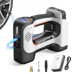 Аккумуляторный компрессор с фонарем Litheli питание от павербанка УМБ Litheli Power Bank 20000 мАч 45Вт