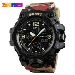 Часы наручные мужские SKMEI 1155BAG RED CAMO, брендовые мужские часы. Цвет: красный камуфляж