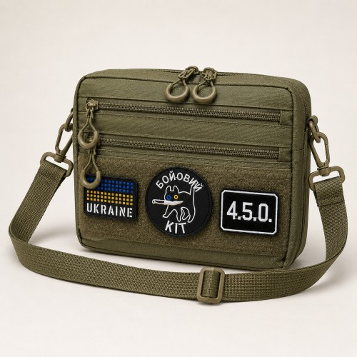 Мужская тактическая сумка EDC Cordura 600D, сумка для патчей 25×20×5,5 см хаки