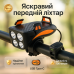 Фара велосипед FY-319B-3LM з акумулятором, сигналом, тримач для телефону ліхтар - фото 5
