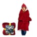 Толстовка плед з капюшоном і рукавами Huggle Hoodie оверсайз. Колір: червоний - фото 3