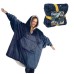Толстовка плед з капюшоном і рукавами Huggle Hoodie оверсайз Blue - фото 2