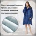 Плед толстовка с капюшоном и рукавами Huggle Hoodie оверсайз Blue - фото 9