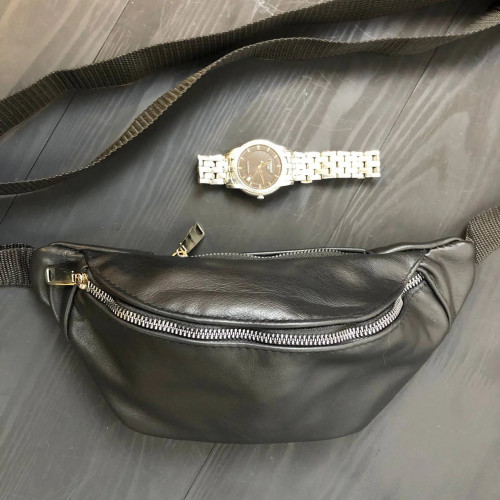 Бананка кожаная. Сумка на пояс из кожи, Универсальная сумка нагрудная, Практичная сумка на пояс