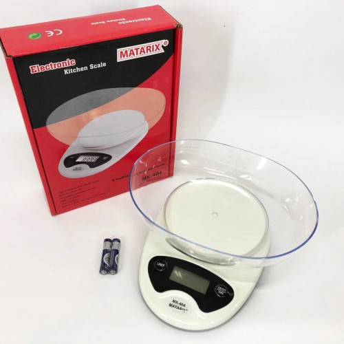 Весы кухонные Matarix MX-404 Электронные С Чашей Кухонные до 7 кг Кухонные весы для взвешивания продуктов