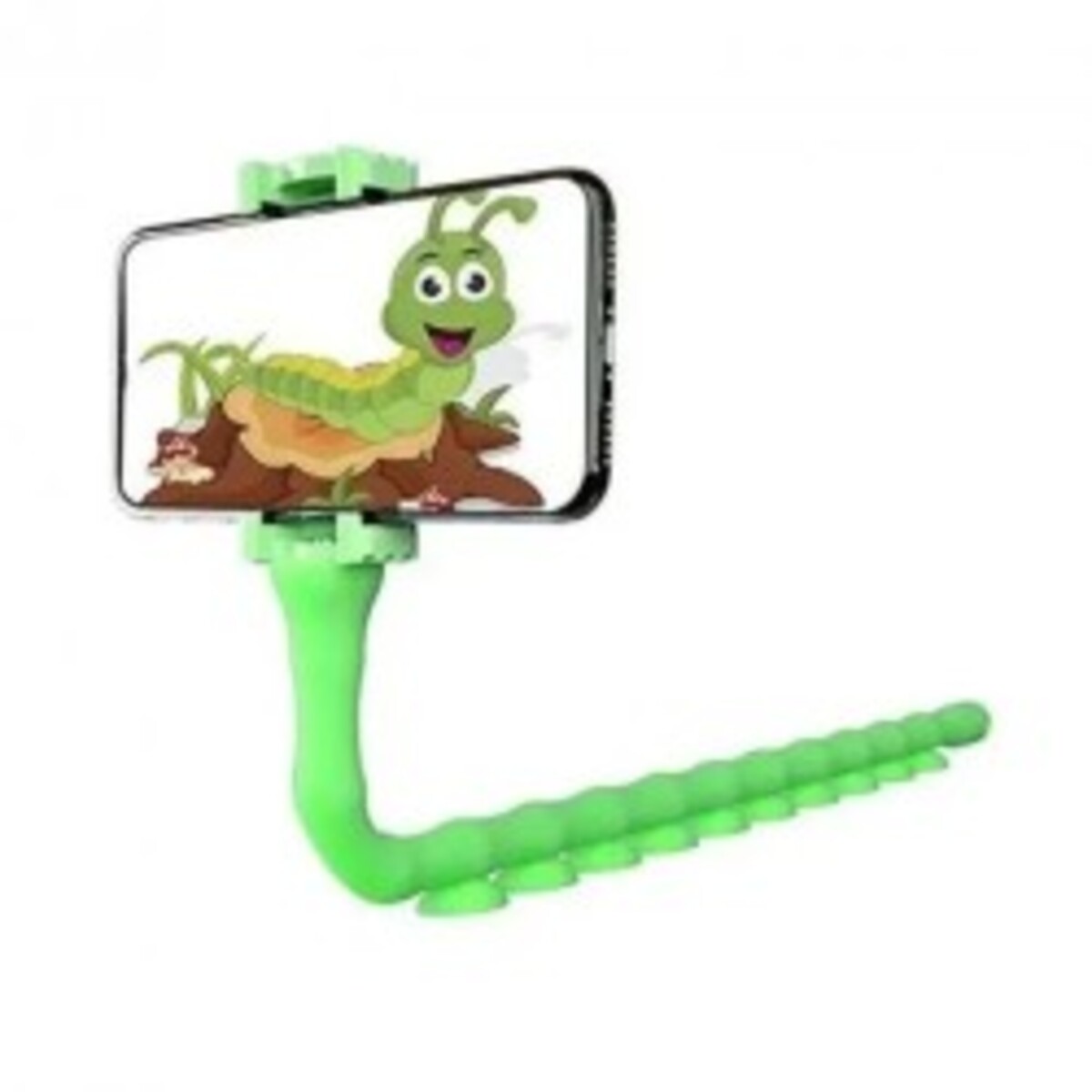 Гибкий держатель для телефона с присосками универсальный Cute Worm Lazy Holder. Цвет: зеленый (арт. 11068)