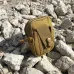 Тактическая сумка - подсумок для телефона, система MOLLE органайзер тактический из кордуры. Цвет: койот