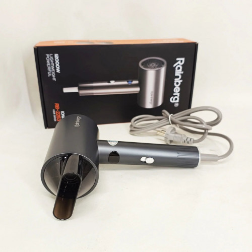 Профессиональный фен для волос с ионизацией Rainberg RB-2253 2000Вт Gray