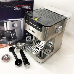 Кофеварка рожковая MAGIO MG-453 960 Вт, кофеварка с возможностью приготовления эспрессо, кофемашина латте