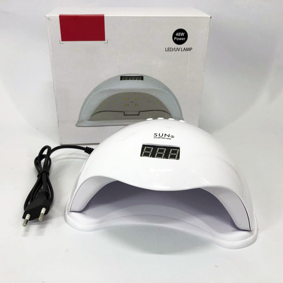 Лампа для маникюра Sun 5 nail lamp FD93-1 led для сушки гель лака с таймером для домашнего использования (арт. 12889)