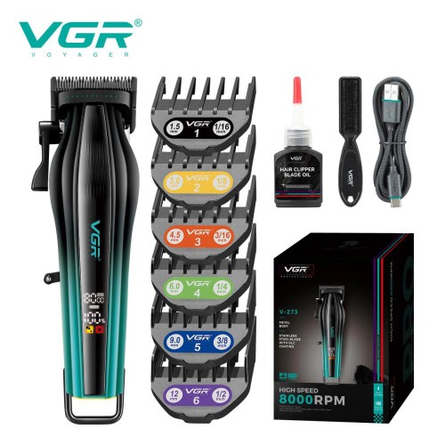 Аккумуляторная машинка для стрижки VGR V-273 GREEN