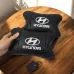 Набор подушек для авто Hyundai 2шт, натуральная кожа, черный цвет, комфортные подголовники в автомобиль