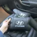 Набор подушек для авто Hyundai 2шт, натуральная кожа, черный цвет, комфортные подголовники в автомобиль