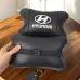 Набор подушек для авто Hyundai 2шт, натуральная кожа, черный цвет, комфортные подголовники в автомобиль