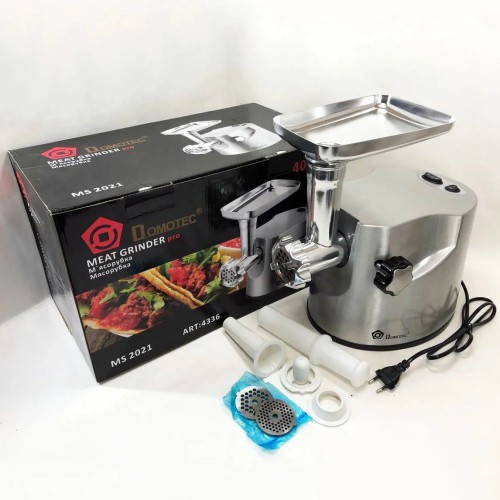Профессиональная мясорубка DOMOTEC MS-2021S из нержавеющей стали 3000 Вт, мясорубка электрическая металл