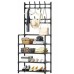 Вішалка для одягу New simple floor clothes rack з полицями для взуття метал - фото 3