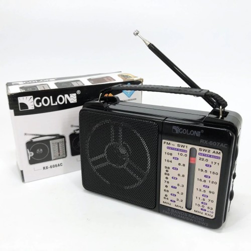 Портативный Радиоприёмник всеволновой GOLON RX-607 AC, Переносной приемник fm am, FM-приемники