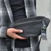 Бананка из натуральной кожи, сумка мужская-женская барсетка черная сумочка (арт. 11225) - фото 28