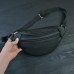 Бананка из натуральной кожи, сумка мужская-женская барсетка черная сумочка (арт. 11225) - фото 7