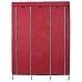 Шафа тканинна 3 секції складана з каркасом STORAGE WARDROBE 175 х 130 х 45 см. Колір: червоний - фото 4