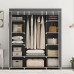 Шафа тканинна 3 секції складана з каркасом STORAGE WARDROBE 175 х 130 х 45 см. Колір: сірий - фото 4
