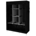 Шкаф тканевый 3 секции складной с каркасом STORAGE WARDROBE 175 х 130 х 45 см. Цвет: черный - фото 4