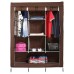 Шафа тканинна 3 секції складана з каркасом STORAGE WARDROBE 175 х 130 х 45 см. Колір: коричневий - фото 2